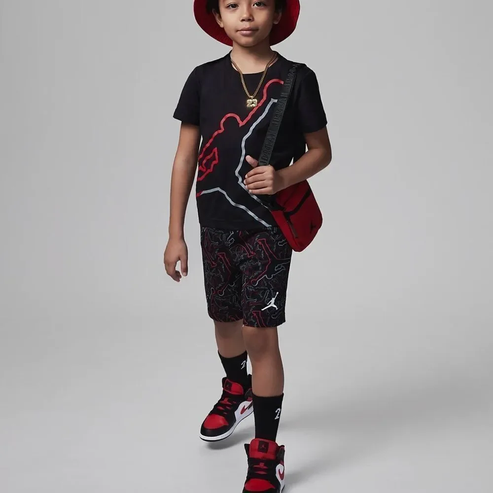 Jordan Air Jump-bled‎ Shorts Set Little Kids' 2-Piece Set AQUATONE 3T NWT IN PKG